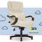Serta - Big and Tall Bonded Leather Executive Chair - Ivory-Front_Standard 