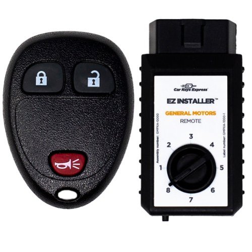 Car Keys Express - Replacement GM Remote - 3 Buttons (Lock, Unlock, and Panic) Includes programming device - Black