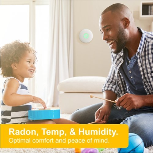 Airthings Wave Smart Radon Detector with Free App, Temp and Humidity Monitor, Battery Operated, No Lab Fees. - Matte White and Silver WORLDWIDE DELIVERY