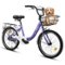 Anysun - 20 Inch Kids Bike for Boys & Girls - Coaster & V-Brake, 1-Speed, Steel Frame, Chain Guard, Rear Rack - Purple-Front_Standard
