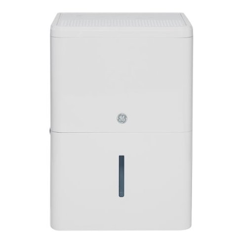 GE - 50-Pint Portable Dehumidifier with Built-In Wi-Fi and Smart Dry for Wet Spaces - White