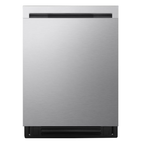 LG - FlushFit 24" Top Control Smart Built-In Stainless Steel Tub Dishwasher with 3rd Rack, AutoVent Dry and 46dBA - Stainless Steel