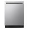 LG - FlushFit 24" Top Control Smart Built-In Stainless Steel Tub Dishwasher with 3rd Rack, AutoVent Dry and 46dBA - Stainless Steel-Front_Standard