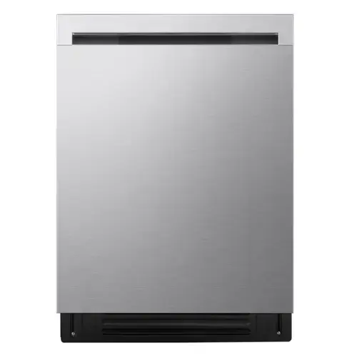 Front. LG - FlushFit 24" Top Control Smart Built-In Stainless Steel Tub Dishwasher with 3rd Rack, AutoVent Dry and 46dBA - PrintProof Stainless Steel.