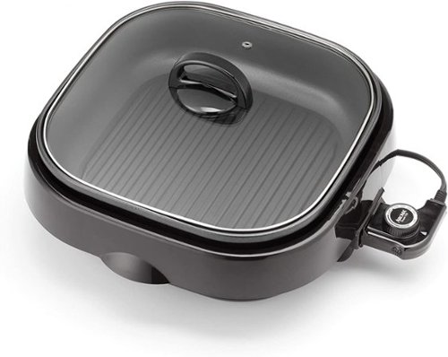 AROMA - Housewares ASP-218B Grillet 4Qt. 3-in-1 Cool-Touch Electric Indoor Grill Portable - Black-Front_Standard 