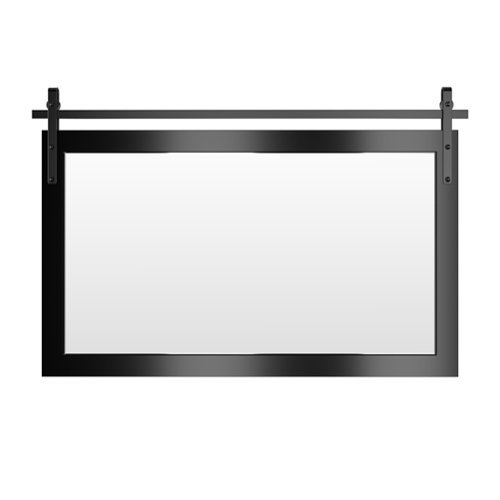 LOVMOR - Rectangle Framed Wall Bathroom Vanity Mirror Accent Mirror - 40" x 26" - Black-Front_Standard 