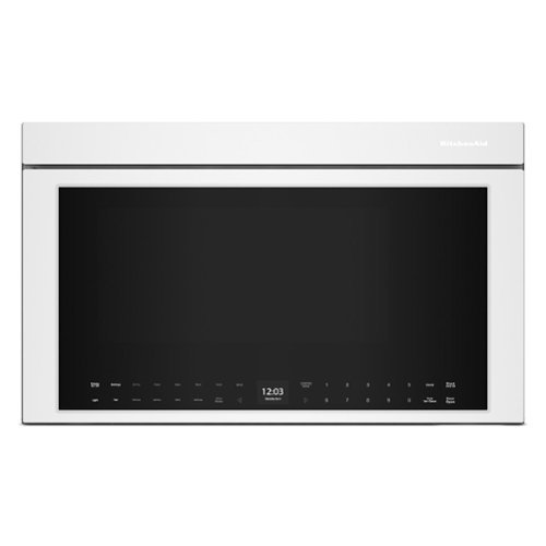 KitchenAid - 1.1 Cu. Ft. Convection Flush Built-In Over-the-Range Microwave with Air Fry Mode - White