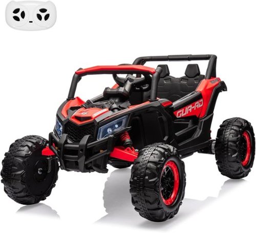 GARVEE - 24V 2 Seater Ride on Car Truck for Big Kids, Ride on Car w/Remote Control, Spring Suspension, Music,Ride on Toy for Kids - Red-Front_Standard 