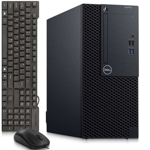 Dell - Refurbished Excellent - Optiplex 3060 Tower Desktop PC | Intel Core i5-8th 3.0GHz | 16GB DDR4 RAM | 512GB SSD | KB & Mouse| Wi-Fi | Win11 - Black-Front_Standard 