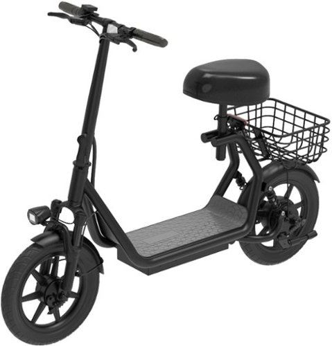 HiBoy - U2 Electric Scooter with Seat w/  25 mi Max Operating Range & 20 mph Max Speed - Black