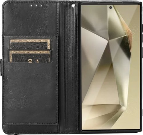 SaharaCase Genuine Leather Folio Wallet Case for Samsung Galaxy S24 Ultra - Black HOW TO BUY