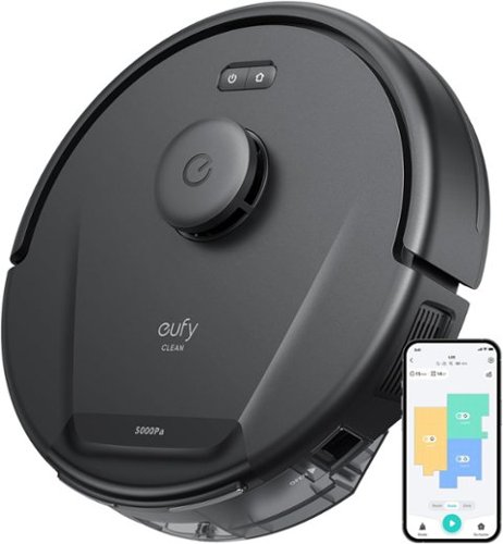 eufy - L60 Robot Vacuum, iPath Laser Navigation, for Deep Floor Cleaning, Ideal for Hair, Hard Floors - Black-Front_Standard 