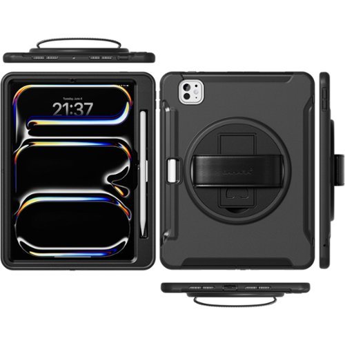 SaharaCase Raider Series Heavy-Duty Case with Hand Strap for Apple iPad Pro (M4) 11 2024 - Scorpion Black SHOP ONLINE