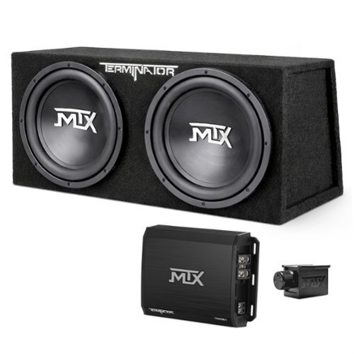 MTX - TNP212D2 12" 1200W Dual Loaded Car Subwoofer Audio w/ Sub Box and Amplifier - Black-Front_Standard 