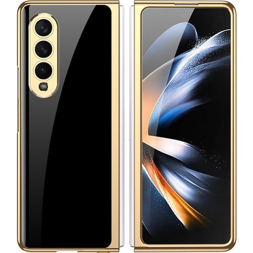 SaharaCase Marble Series Case for Samsung Galaxy Z Fold4 - Black/Gold INTERNATIONAL SHIPPING
