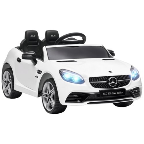 Aosom - Mercedes SLC 300 Licensed Kids Electric Car with Remote, 12V Battery Ride on Car with Music, Lights, Suspension for 3-6-Front_Standard 