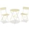 Best Choice Products - 3-Piece Small Bistro Set, Folding Patio Furniture Set of 2 Chairs and Table - Cream-Front_Standard