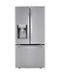 LG - 24.5 Cu. Ft. French Door Smart Refrigerator with Slim SpacePlus Ice - Stainless Steel-Front_Standard
