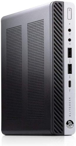 HP - Refurbished Excellent - EliteDesk 800G3 Mini Desktop PC, Intel i7-6700 up to 4.0GHz, 32GB DDR4, 1TB NVMe SSD, USB WiFi & BT, Windows 11 Pro - Black-Front_Standard 