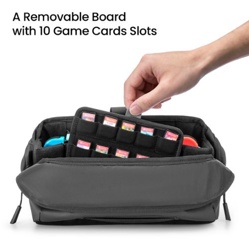 tomtoc Arccos-G42 Travel Bag Carrying Case for Nintendo Switch/OLED Mode, Protective Carrying Pouch with 20 Game Slots - Black GLOBAL SHIPPING