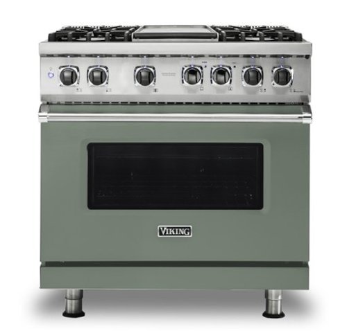 Viking - 36-Inch Dual Fuel Freestanding Range - Eucalyptus-Front_Standard 