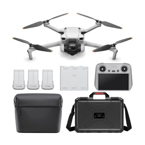 Mini 3 Camera Drone with DJI RC Remote Controller (Fly More Combo) with Waterproof Hard Case bundle-Front_Standard 