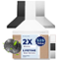 Hauslane - 30 inches - Convertible - Wall Range Hood - Matte White-Front_Standard