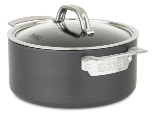 Viking - Hard Anodized Nonstick 4 Qt. Soup Pot - Black-Angle_Standard 