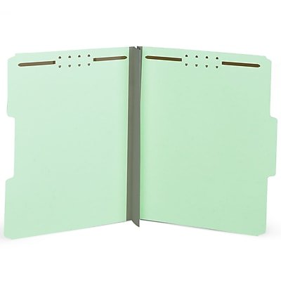 Staples - Staples® 60% Recycled Classification Folders, 3" Expansion, Letter Size, 25/Box (TR18354) - Light Green
