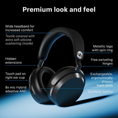 Sennheiser MOMENTUM 5 Bluetooth Wireless Adaptive Noise-Canceling Over-The-Ear Headphones - Black BUY ONLINE