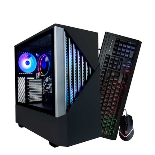 Periphio - Reaper Gaming PC Bundle-AMD Ryzen 5, Radeon Vega 7 iGPU, 16GB RAM, 1TB NVMe (SSD)-Win 11 Gaming with Mse+Kybd - Black-Front_Standard 