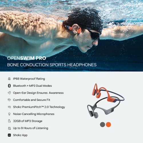 Shokz OpenSwim Pro Bone Conduction Sports Headphone - Red BUY IN SAUDI ARABIA