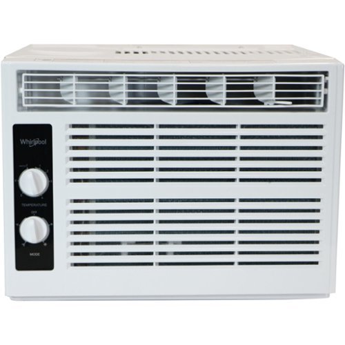 Whirlpool - 150 Sq. Ft 5,000 BTU 115V Window-Mounted Air Conditioner - White-Front_Standard 