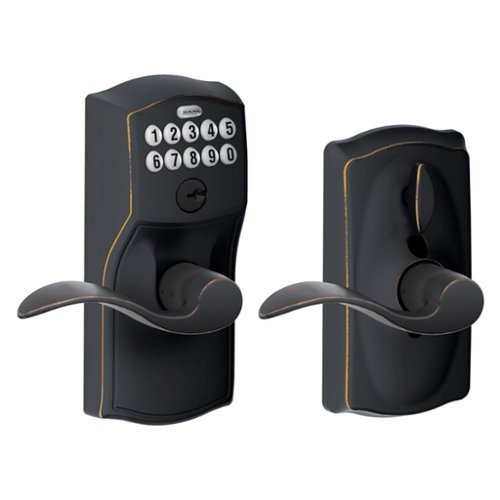 Schlage - Steel Electronic Keypad Entry Lock - Aged Bronze-Front_Standard 