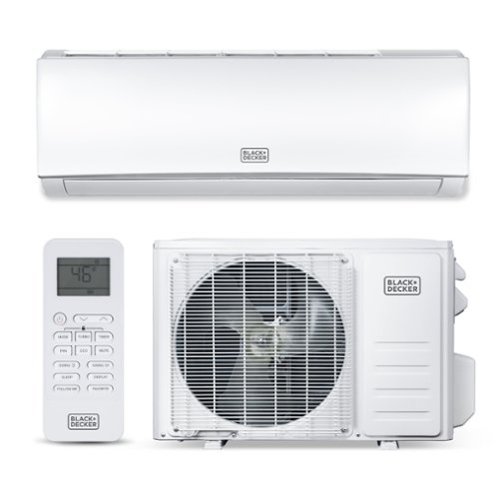 Black+Decker - 11,500 BTU Smart Mini Split Air Conditioner with Heat, Inverter Compressor, Wi-Fi, 17 SEER2, Remote, 115V, BSA1115TC - White-Front_Standard 
