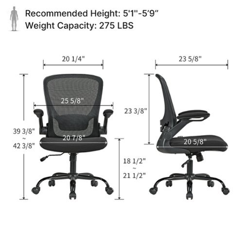 Eureka Ergonomic Ergonomic Mesh Office Chair with Adjustable