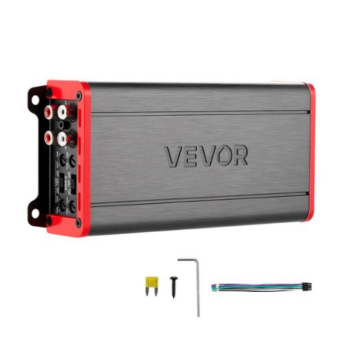VEVOR - 4 Channel Car Audio Amplifier 2 Ohm Stable Bridgeable Class D Full Range Amp Max Power 4 x 272W @ 4 Ohm / 4 x 400W - Titanium Gray-Front_Standard 
