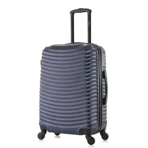 Front. DUKAP - Adly Lightweight Hardside Spinner Luggage 24" - BLUE.