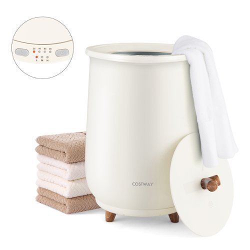 Costway - 23L Bathroom Towel Heater Bucket 4 Timer with Fragrance Holder & 3-Level Heating
