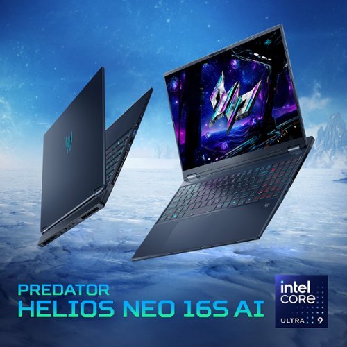 Acer Predator Helios Neo 16S AI Gaming Laptop - 16 OLED 240Hz - Intel Core Ultra 9 - NVIDIA GeForce RTX 5060 – 16GB – 1TB - Obsidian Black GLOBAL SHIPPING