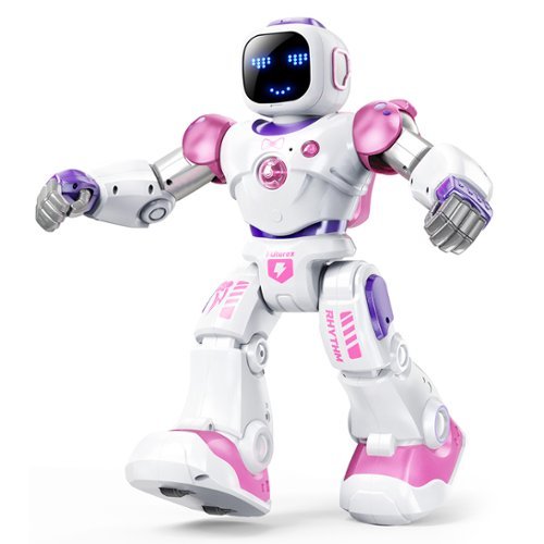Ruko - 1088 Smart Robot for Kids toy, Large Programmable Interactive RC Robot with Voice Control, Gifts for boys and girls - Pink-Front_Standard 