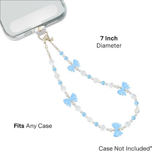 VELVET CAVIAR Phone Charm - French Blue Bow WORLDWIDE DELIVERY