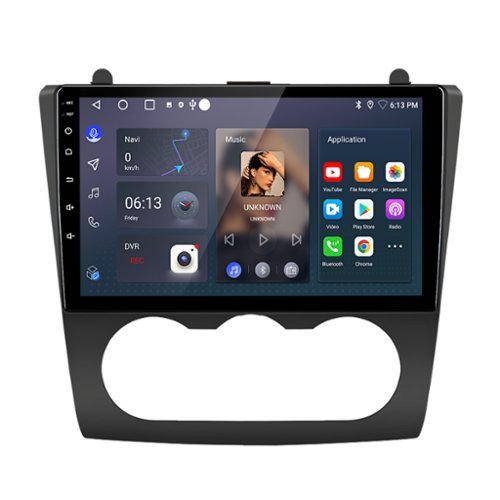 Junsun - For Nissan Altima 2008-2012 9" 2+64GB carplay Android 14 Car Stereo Radio GPS Navi Bluetooth WIFI RDS SWC DSP FM - Black-Front_Standard 
