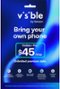 Visible - Visible+ Pro $35/mo Plan + eSIM/pSIM Kit - Unlimited 5G data included - Blue-Front_Standard