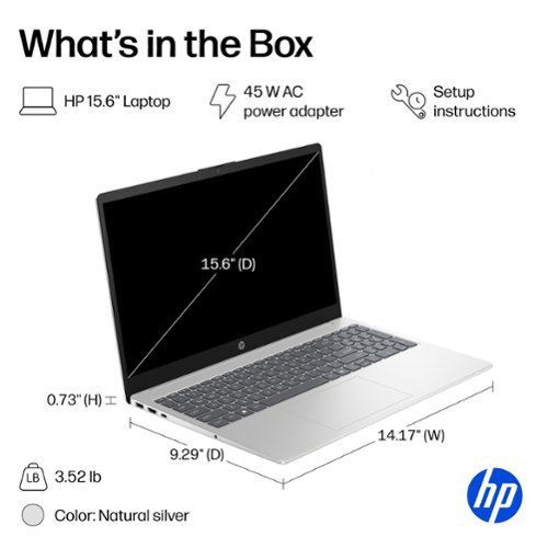 HP 15.6 Full HD Touchscreen Laptop - AMD Ryzen 7 7730U - 16GB Memory - 512GB SSD - Natural Silver BUY IN SINGAPORE