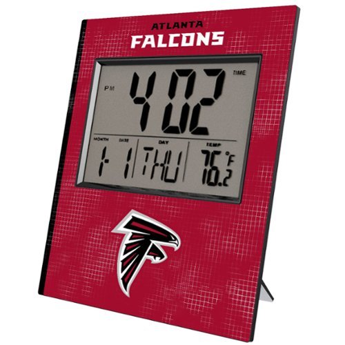 Keyscaper - Atlanta Falcons Cross Hatch Digital Desk Clock - Multicolor-Front_Standard 