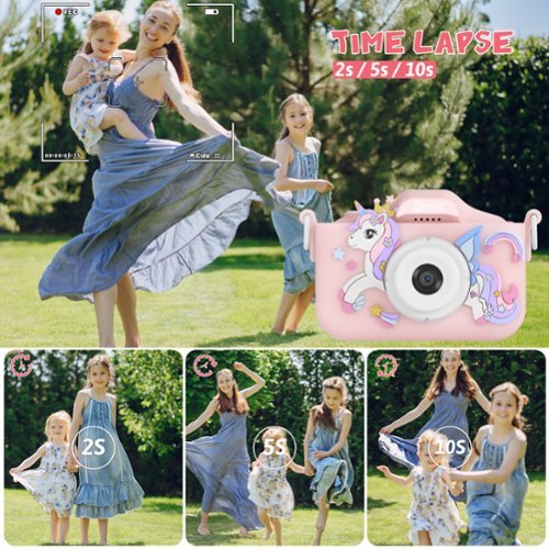 Contixo KC3 Kids Camera, 1080P Video Camera, Selfie Camera for Boys Girls, Kids Digital Camerawith Puzzle Games - Pink BUY ONLINE