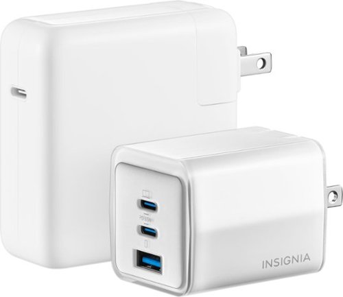 Insignia™ 65W Wall Charger with 6 ft. USB-C Cable for Smartphones, Tablets, Laptops, and More - White SHOP ONLINE