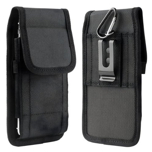 Kitcheniva - Vertical Cell Phone Holster Pouch Wallet Case With Belt Clip - Black-Front_Standard 