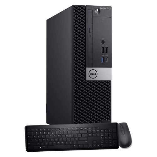 Dell - Refurbished Excellent - OptiPlex 7070 SFF Desktop PC, Intel Core i7-9700 up to 4.70GHz, 32G DDR4 RAM, 1T NVMe SSD, Built-in WiFi 6E, Win11P - Black-Front_Standard 